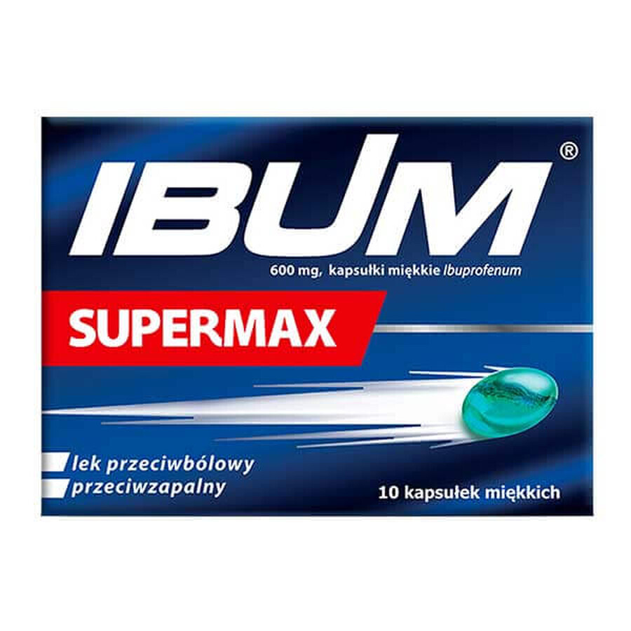 Ibum Supermax 600 mg, 10 soft capsules