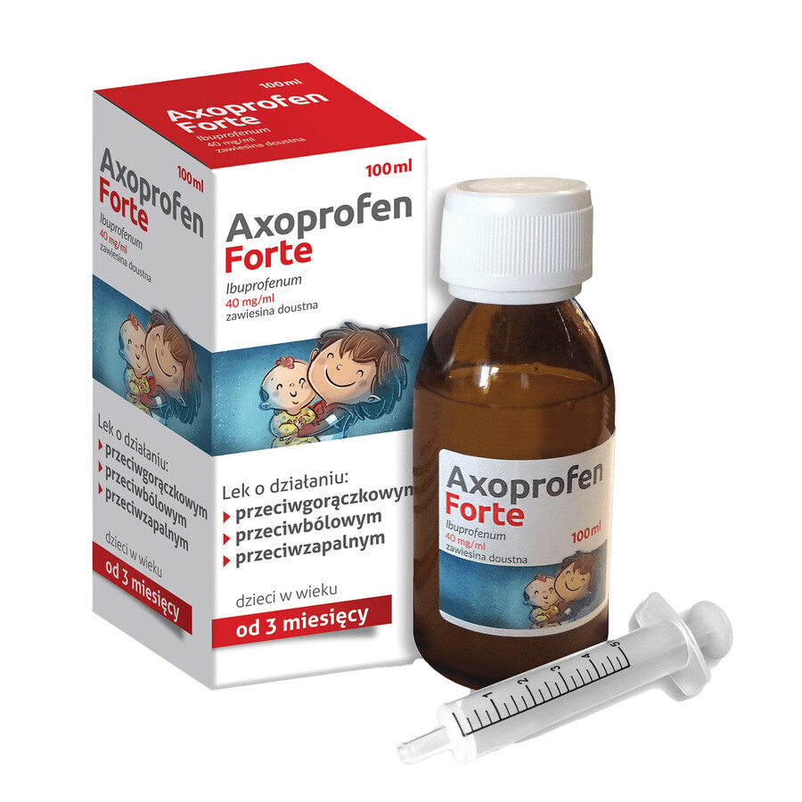 Axoprofeno Forte 40 mg/ml, suspensión oral a partir de 3 meses, 100 ml