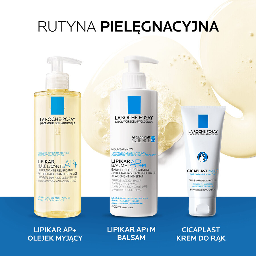 La Roche-Posay Lipikar AP+, ulei de curățare, reumplere lipide împotriva iritațiilor pielii, 400 ml