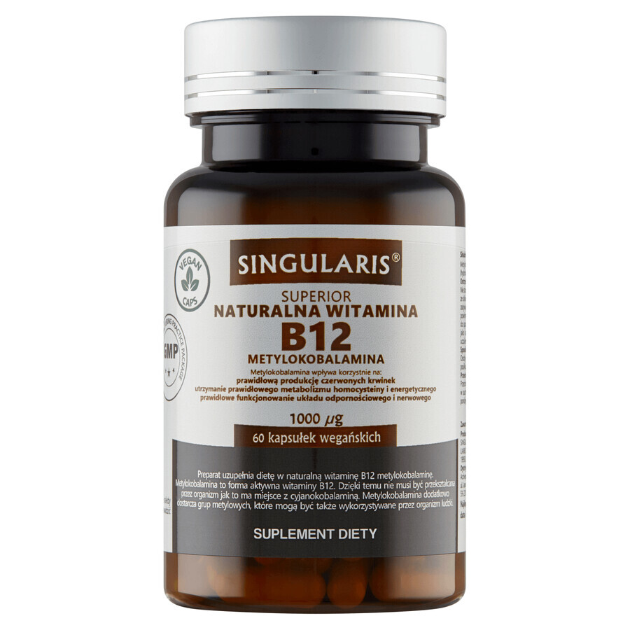 Singularis Superior Natural Vitamina B12 1000 µg, 60 cápsulas veganas