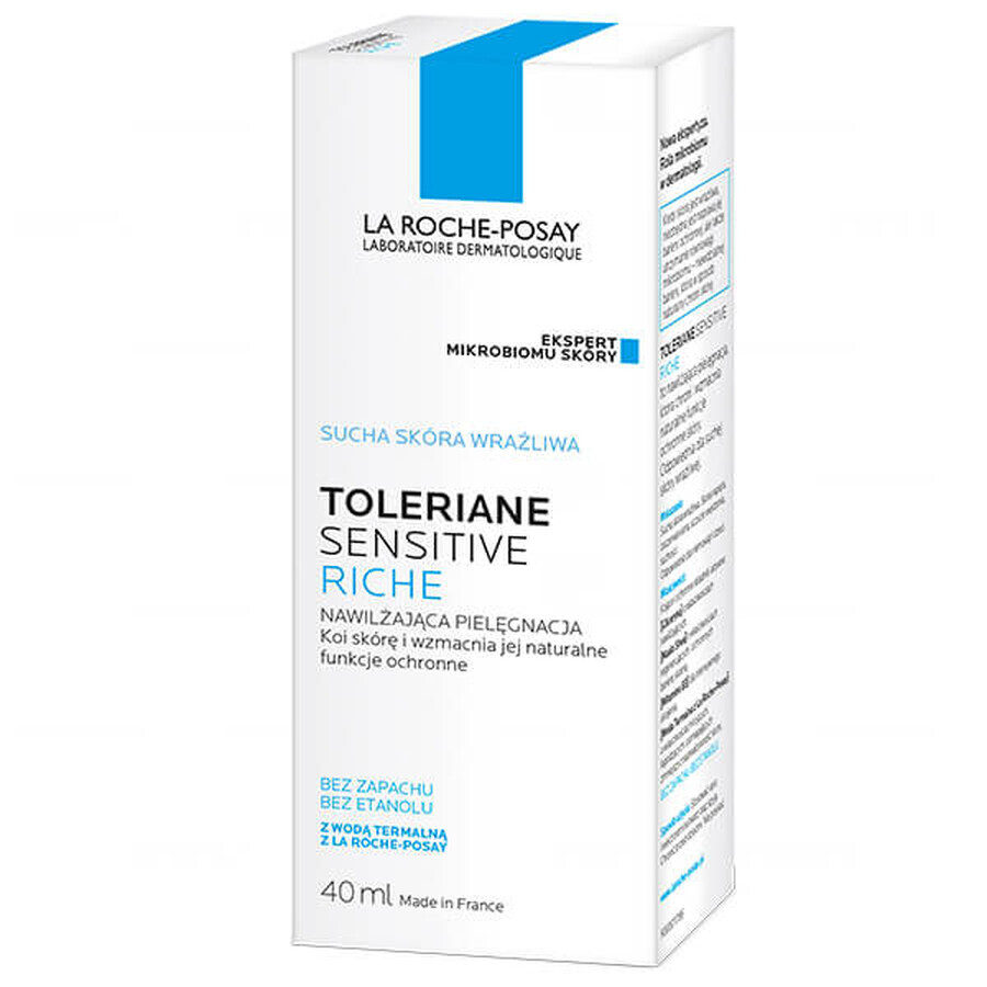 La Roche-Posay Toleriane Sensitive Riche, îngrijire hidratantă pentru pielea sensibilă, 40 ml