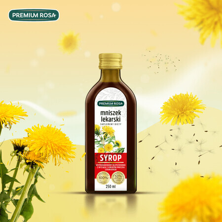 Premium Rosa Dandelion, sirop, 250 ml