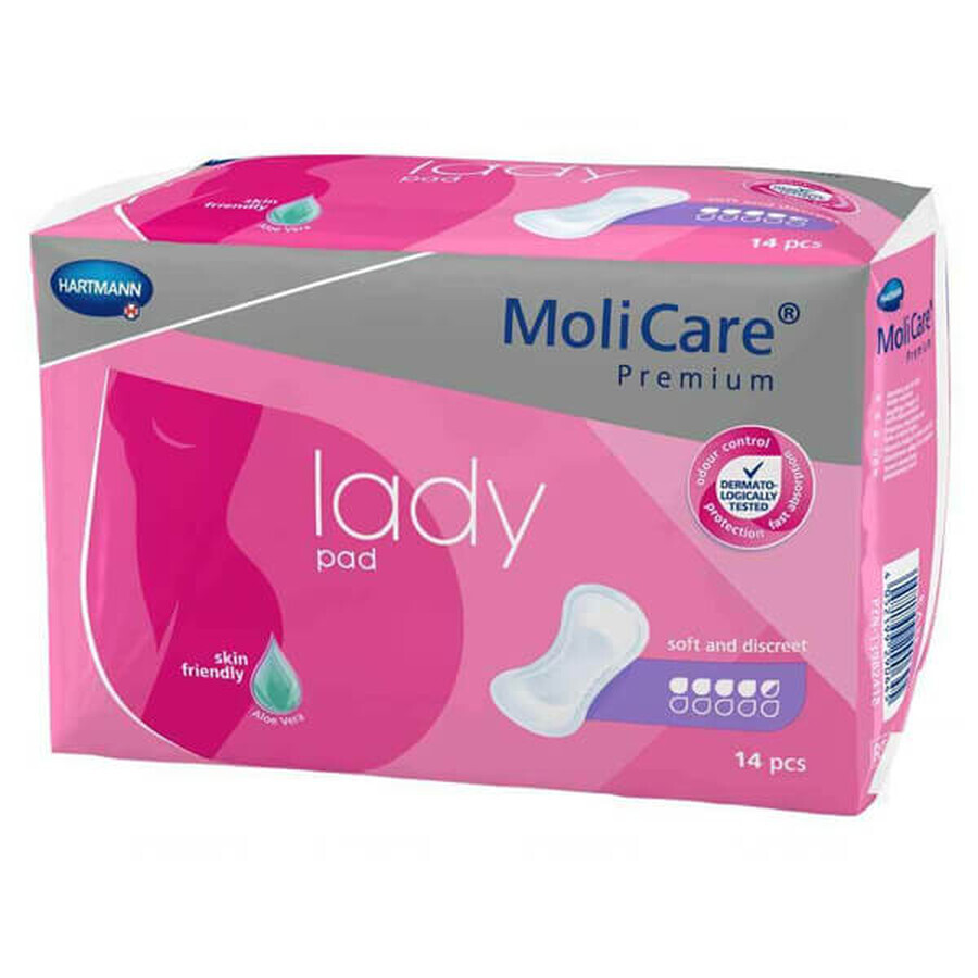 MoliCare Premium Lady Pad, assorbenti anatomici, 4,5 gocce, 14 pezzi