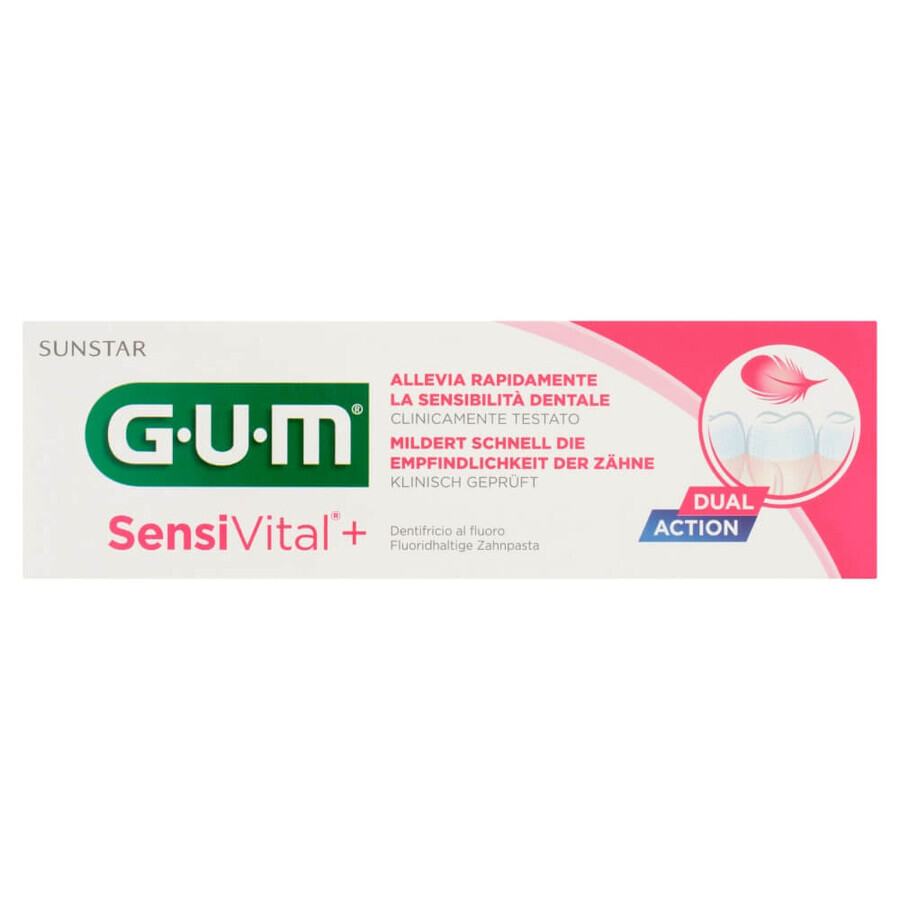 Sunstar Gum SensiVital+, pastă de dinți pentru dinți sensibili, 75 ml