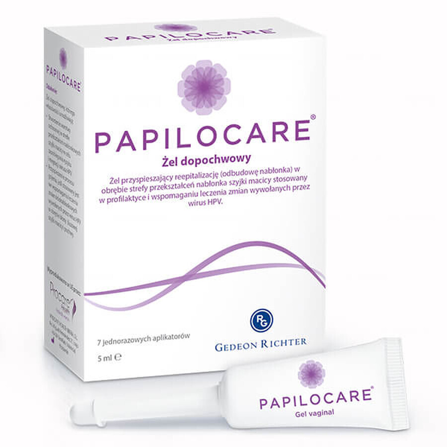 Papilocare, gel vaginal, 5 ml x 7 aplicatoare