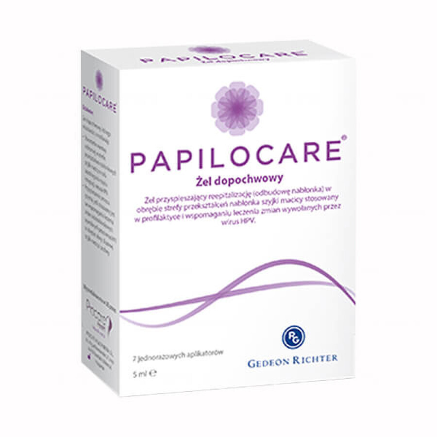 Papilocare, gel vaginal, 5 ml x 7 aplicatoare