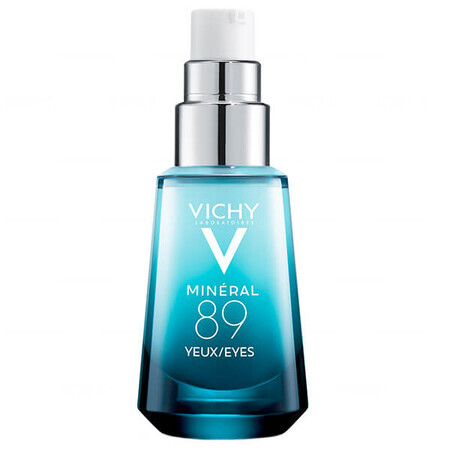 Vichy Mineral 89 Ojos, crema reparadora y fortalecedora de la piel de debajo de los ojos, 15 ml