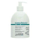 Nanobiotic Med Plus Silver Wash &amp; Protect, săpun gel pentru mâini și corp, 500 ml