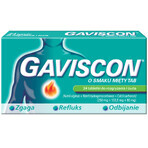 Gaviscon Tab with mint flavor 250 mg + 133.5 mg + 80 mg, 24 chewable tablets