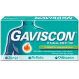 Gaviscon Tab cu aromă de mentă 250 mg + 133,5 mg + 80 mg, 24 comprimate masticabile