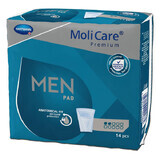 MoliCare Premium Men Pad, tampoane anatomice absorbante, 2 picături, 14 bucăți