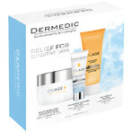 Set Dermedic Oilage Anti-Ageing, crema da giorno nutriente, 50 ml + olio lavante per il viso syndet, 25 ml + crema per il contorno occhi, 7 ml