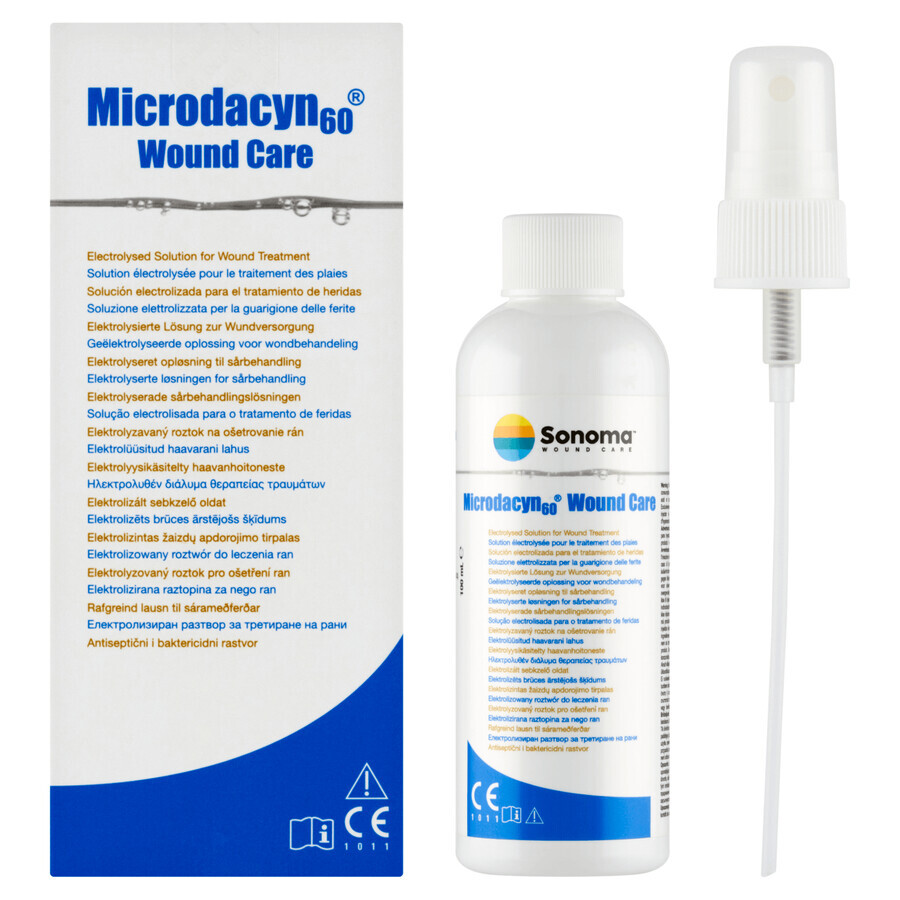 Microdacyn 60 Wound Care, electrolyzed solution for wound care, 100 ml