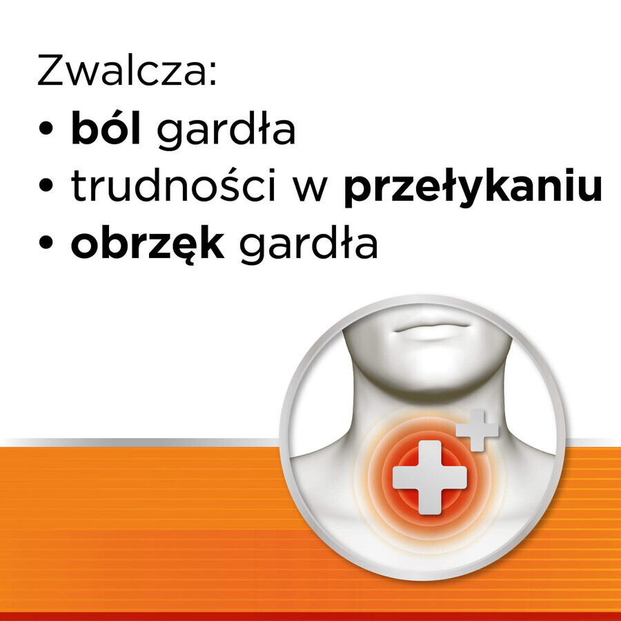 Strepsils Intensive portocale fără zahăr 8,75 mg, 24 pastile tari