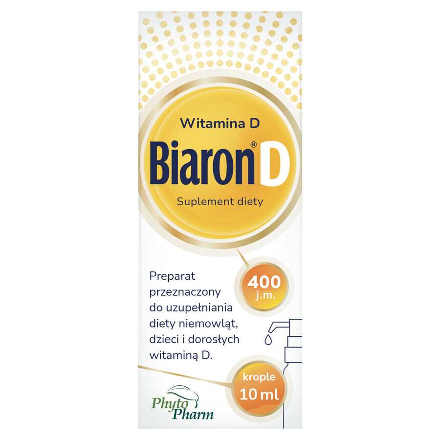 Biaron D, vitamina D 400 UI, picături, 10 ml