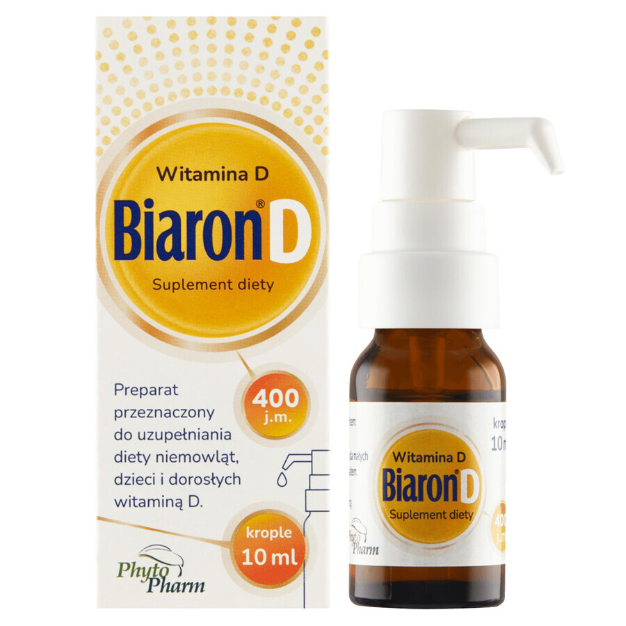 Biaron D, vitamina D 400 UI, picături, 10 ml