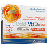 Olimp Gold-Vit D3 + K2, vitamina D 2000 UI + vitamina K 50 µg, 30 capsule