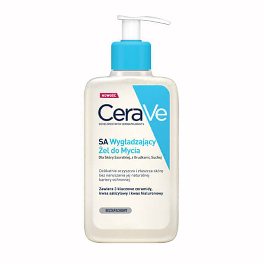 CeraVe, SA gel de curățare netezitor, piele uscată și aspră, 236 ml