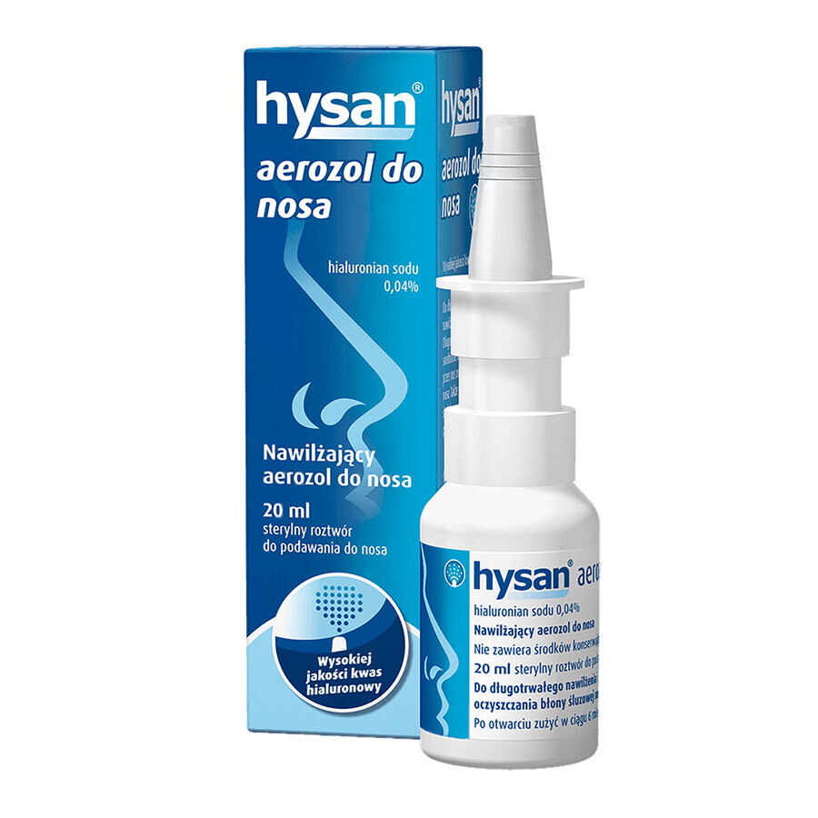 Hysan, spray nazal hidratant, 20 ml