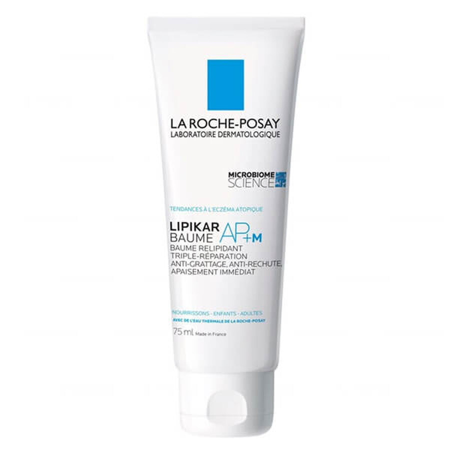 La Roche-Posay Lipikar Baume AP+M, lozione per il corpo, pelle secca e atopica, dalla nascita, 75 ml 