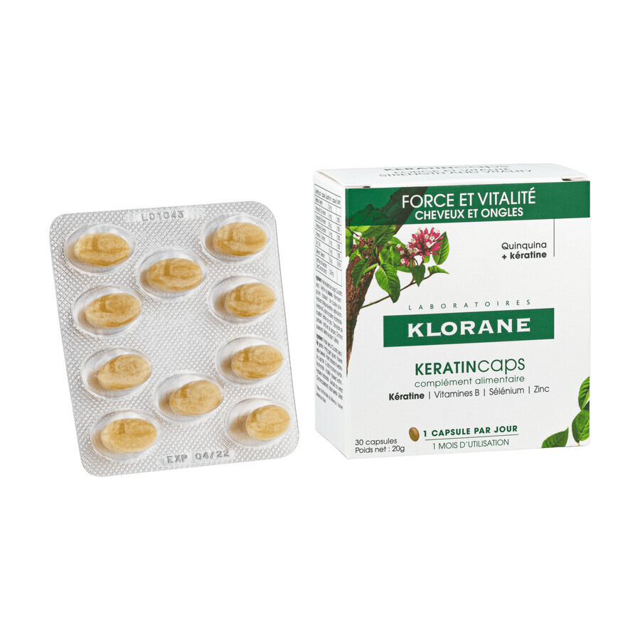 Klorane KeratinCaps, 30 cápsulas