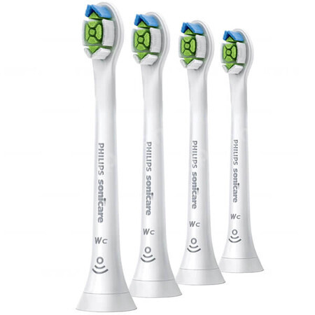 Philips, puntas de repuesto para el cepillo dental Sonicare W2c Optimal White Compact, HX6074/27, blanco, 4 piezas