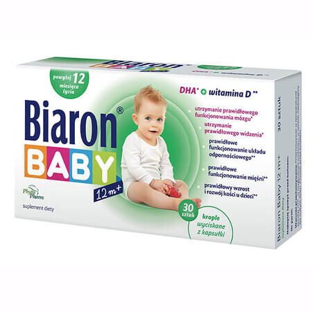 Biaron Baby 12m+, pentru copii de peste 12 luni, 30 de capsule twist-off AMBALAJ DEFECTAT