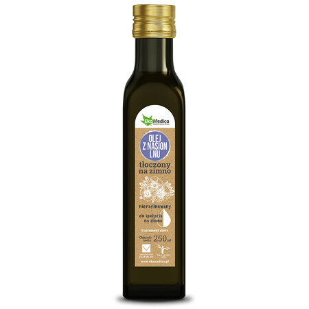 EkaMedica Olio di semi di lino spremuto a freddo, 250 ml