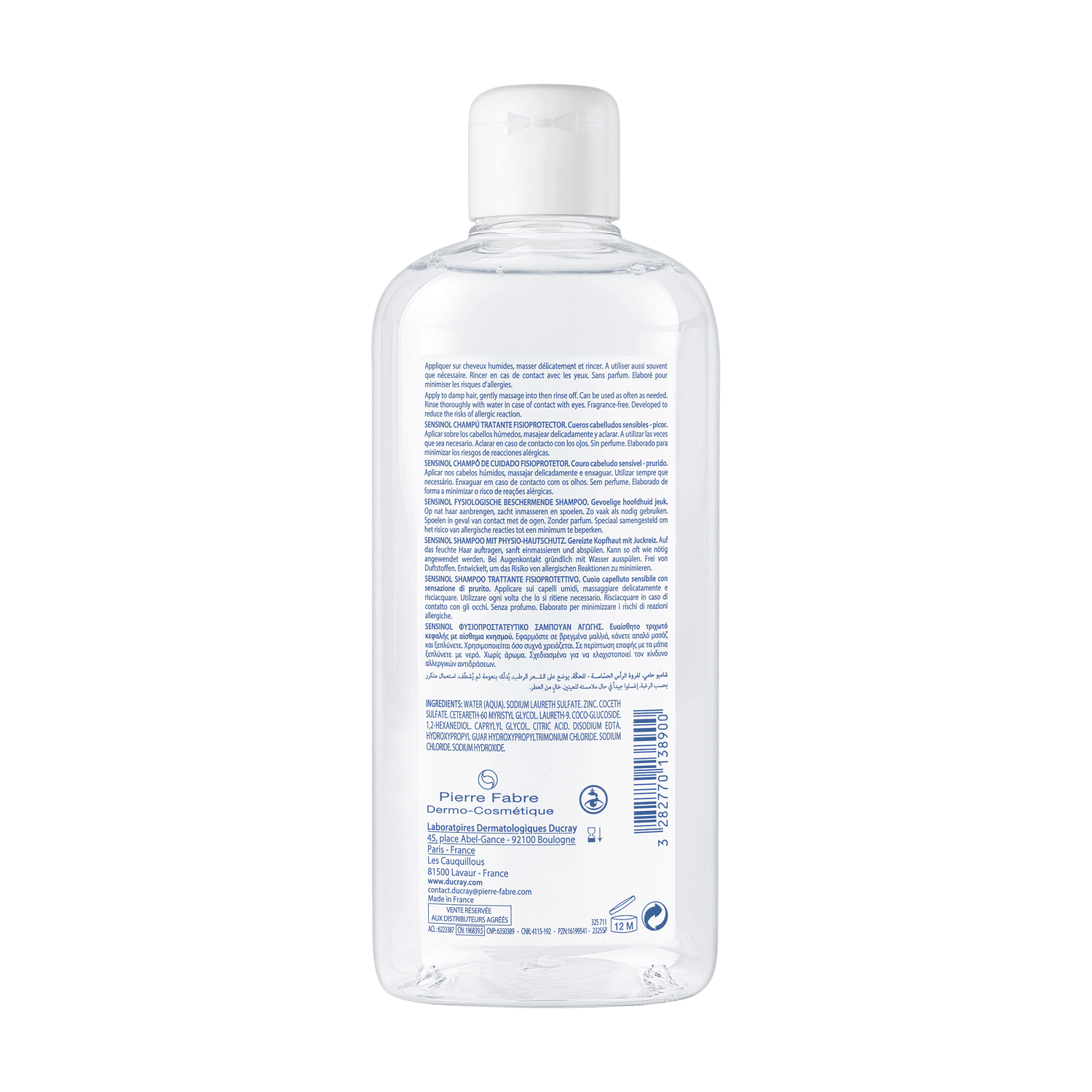 Ducray Sensinol, șampon pentru păr, protecție fiziologică, 400 ml