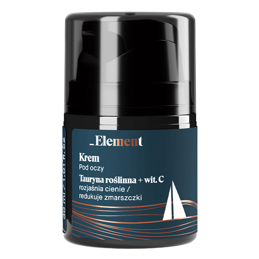 Element Men, cremă de ochi cu efect de reducere a strălucirii, taurină vegetală + vitamina C, 30 ml