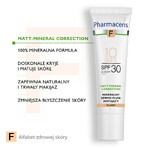 Pharmaceris F Matt-Mineral-Correction, dermo-fluide minéral matifiant, 10 Light, SPF 30, 30 ml