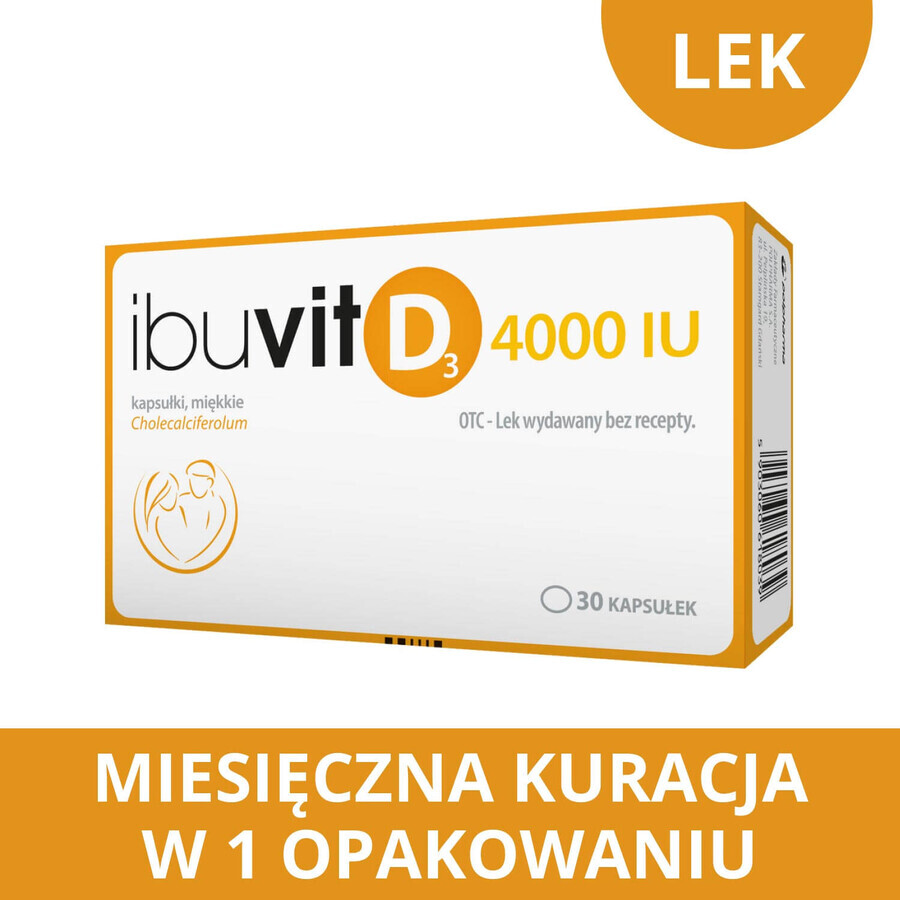 Ibuvit D3 4000 UI, 30 gélules