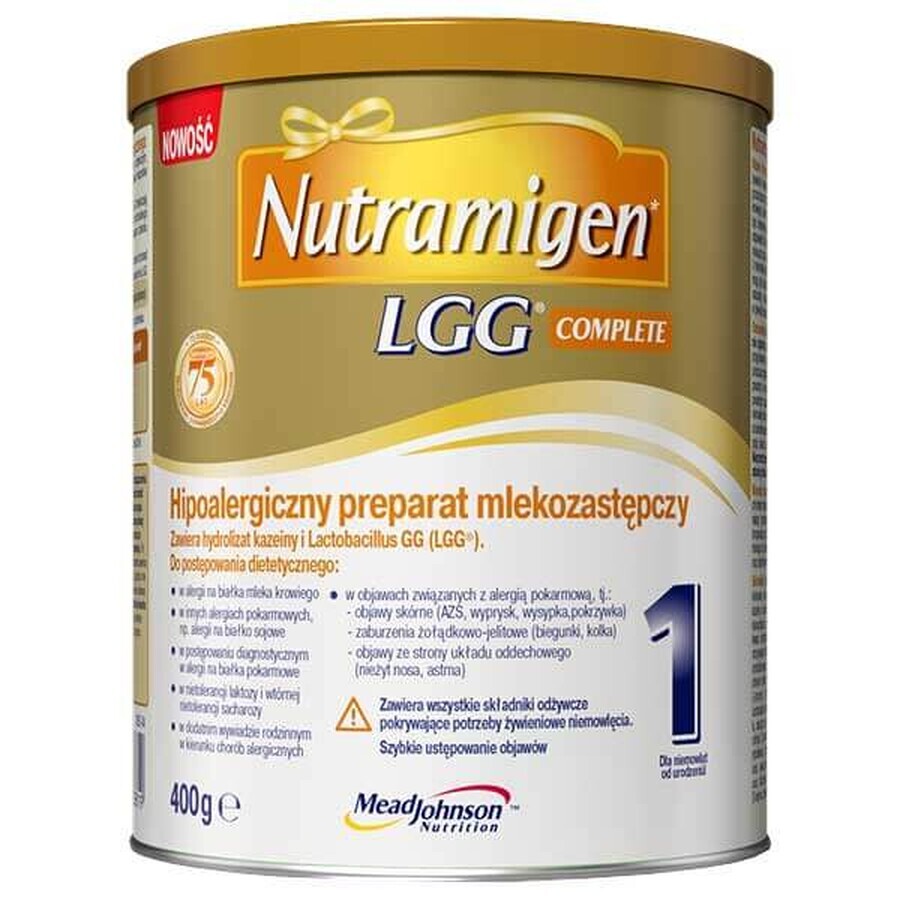 Nutramigen 1 LGG Complete, hypoallergene melkvervanger, vanaf de geboorte, 400 g