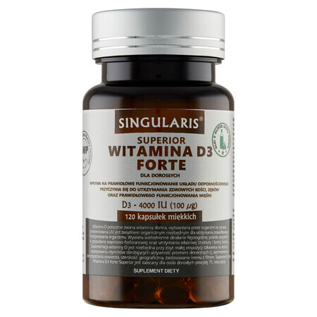 Singularis Superior Vitamina D3 Forte 4000 UI, 120 capsule moi