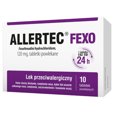 Allertec Fexo 120 mg, 10 comprimate filmate 