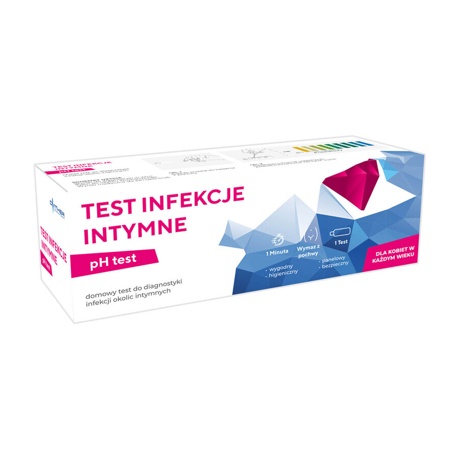 Test pH Diather pentru infecții intime, test acasă pentru testarea pH-ului vaginal, 1 buc