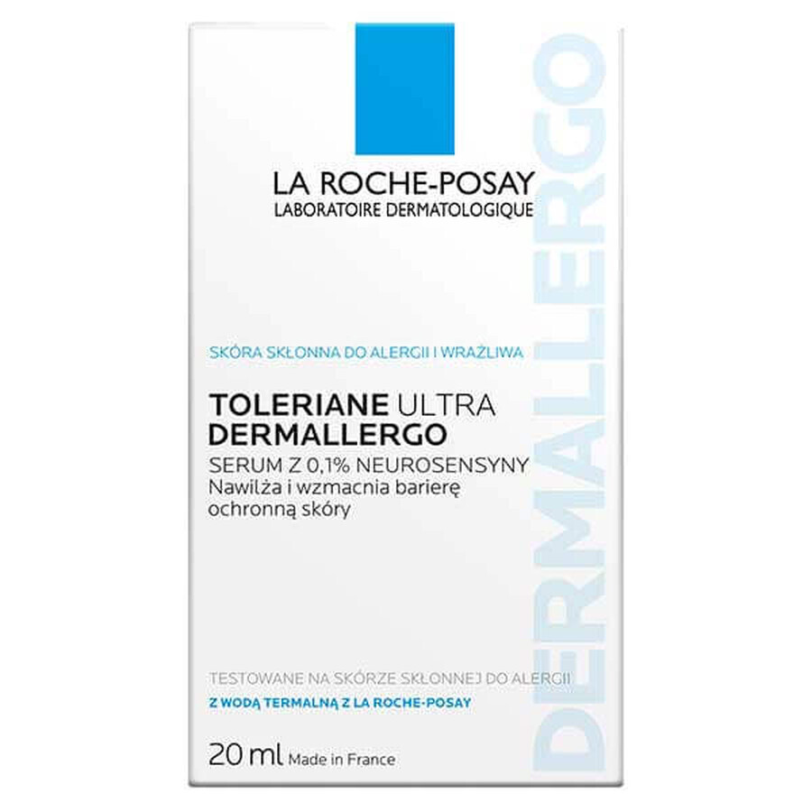 La Roche-Posay Toleriane Ultra Dermallergo, beruhigendes Feuchtigkeitsserum, empfindliche und zu Allergien neigende Haut, 20 ml