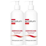 Set Emolium Dermocare, emulsión corporal, desde el primer día de vida, 2 x 400 ml