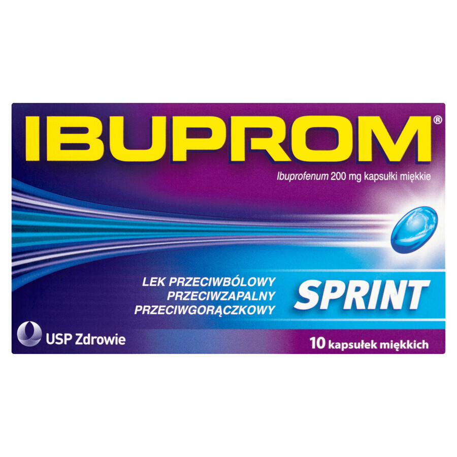 Ibuprom Sprint 200 mg, 10 capsule molli