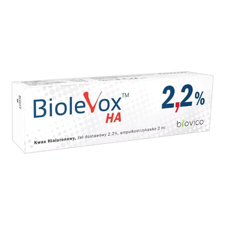 Biolevox HA 2,2%, 2 ml x 1 fiala in siringa