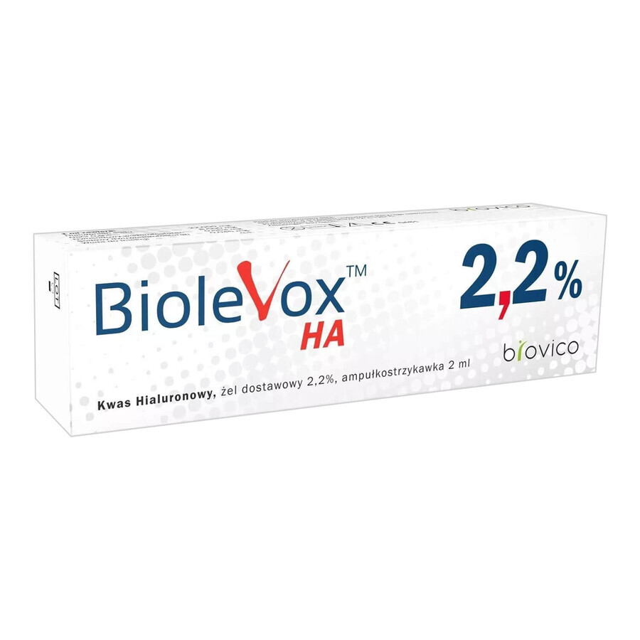 Biolevox HA 2,2%, 2 ml x 1 fiala in siringa