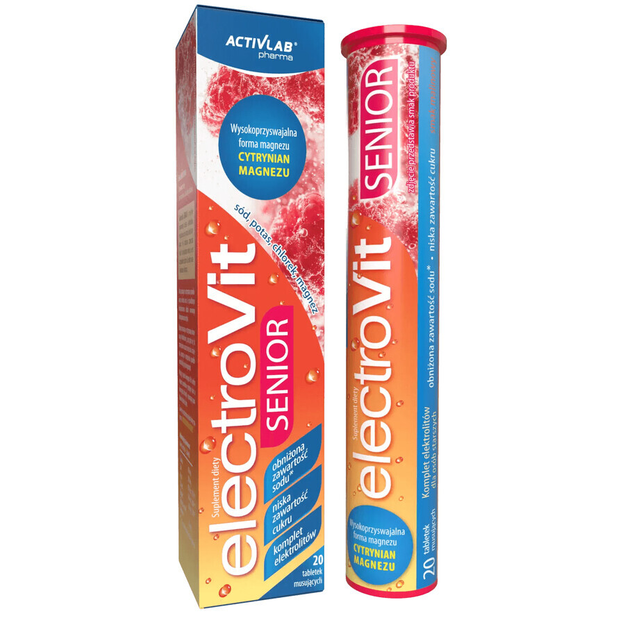 ActivLab Pharma Electrovit Senior, aromă de zmeură, 20 comprimate efervescente