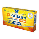 D-Vitum Forte 1000 UI, vitamina D pentru adulți și copii cu vârsta peste 6 ani, 30 capsule