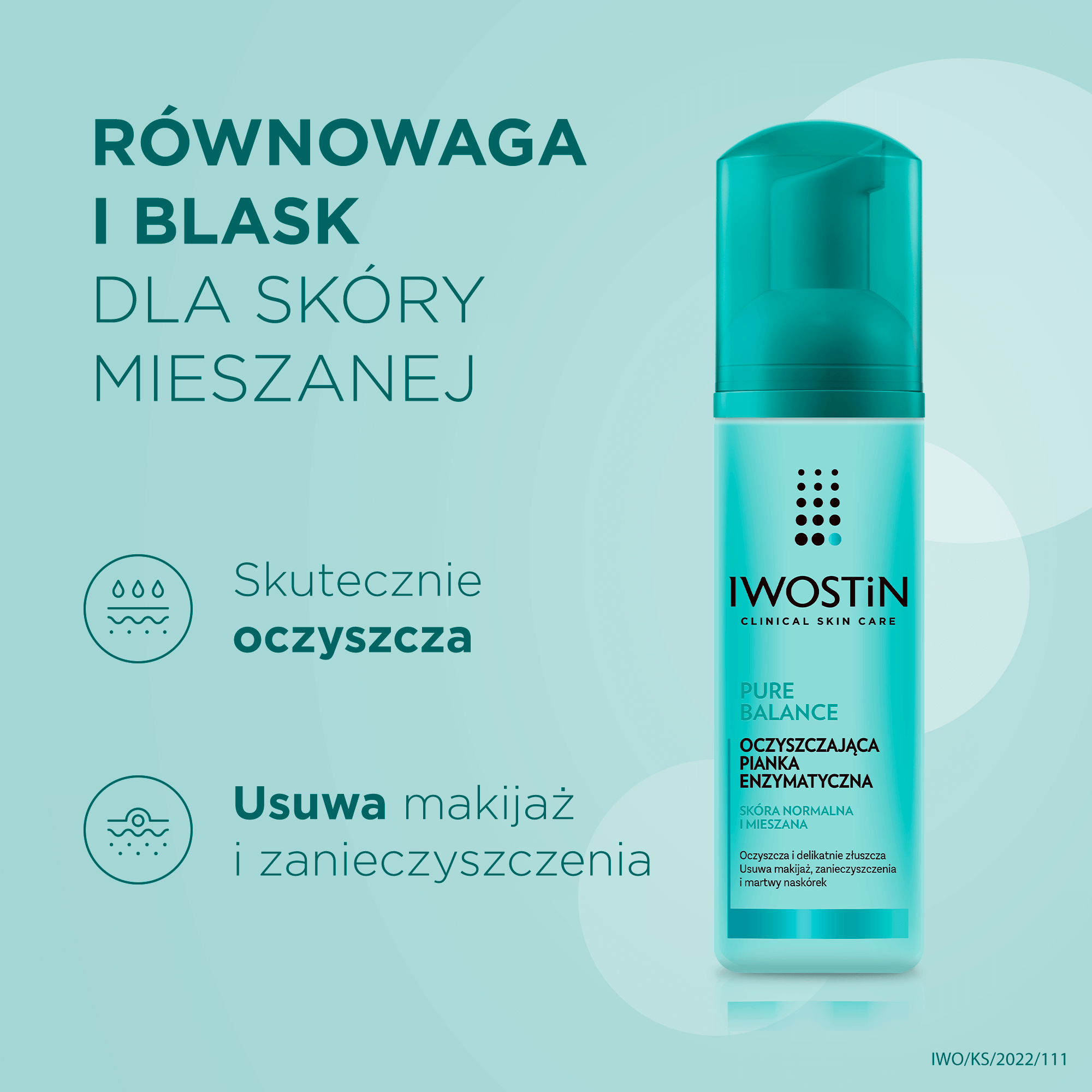 Iwostin Pure Balance, spumă enzimatică purificatoare, 150 ml