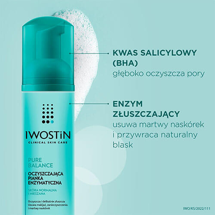 Iwostin Pure Balance, schiuma enzimatica purificante, 150 ml