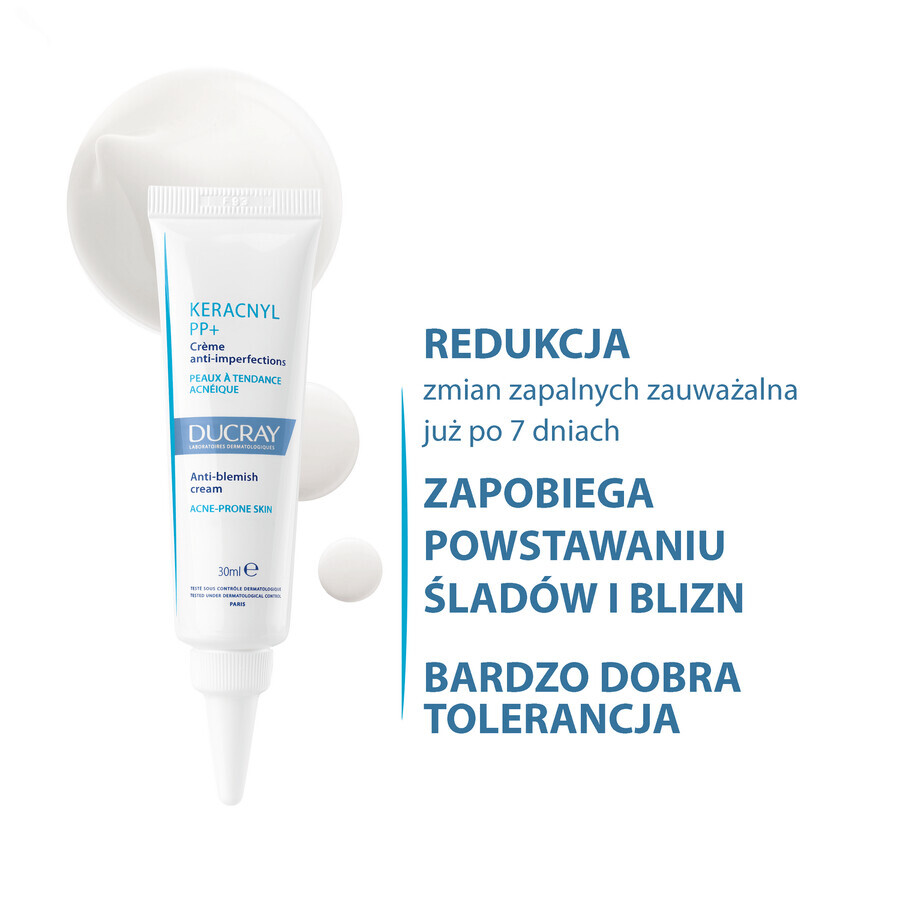 Ducray Keracnyl PP+, crema anti-imperfecciones, 30 ml