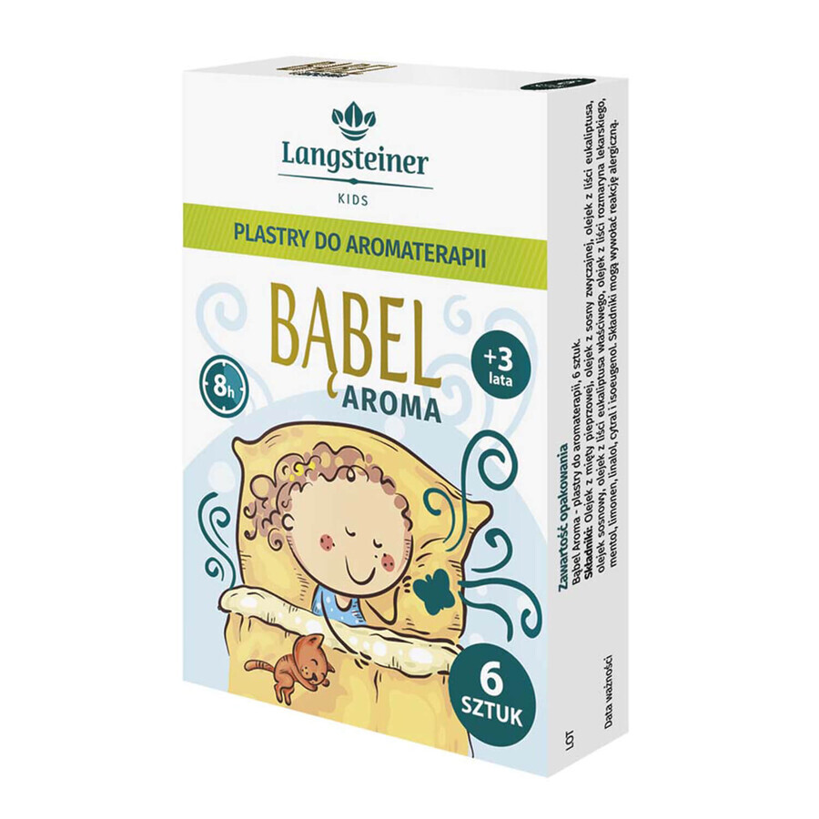 Langsteiner Bubble Aroma, plasturi de aromaterapie, de la vârsta de 3 ani, 6 bucăți