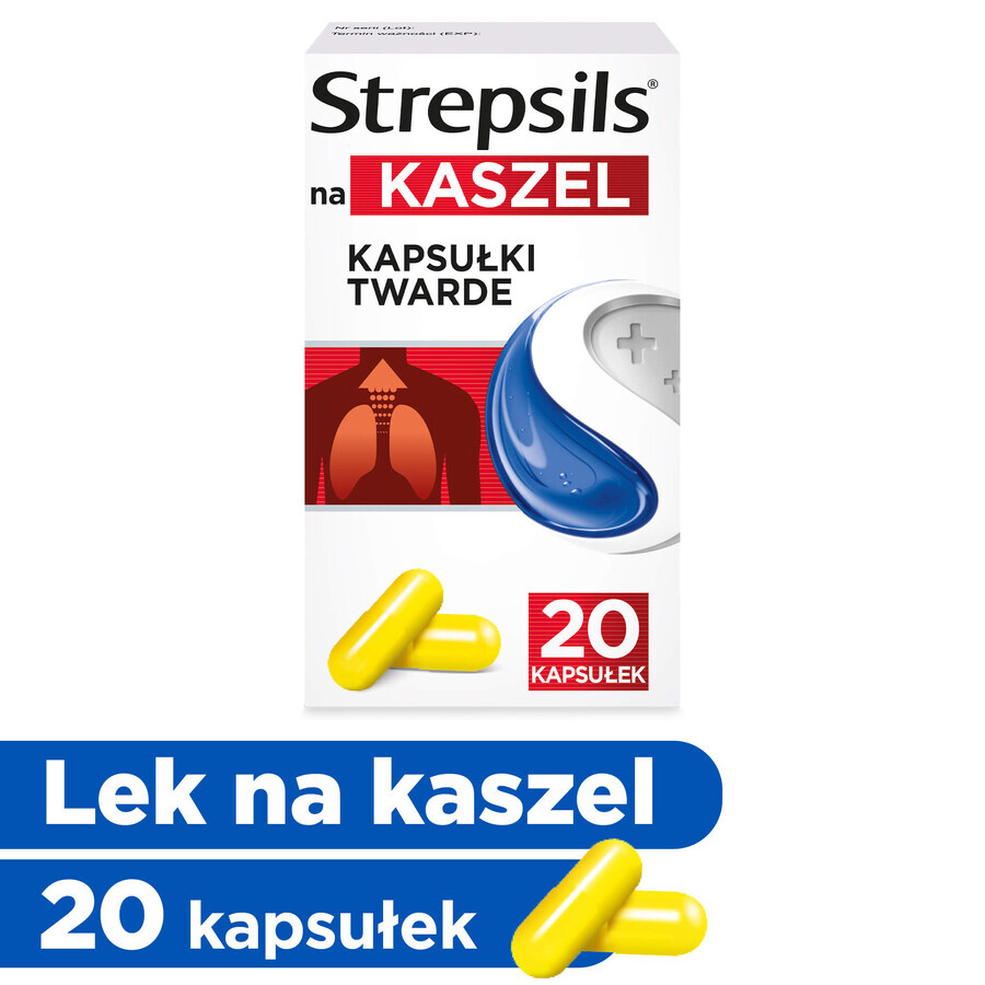 Strepsils para la tos 375 mg, 20 cápsulas duras