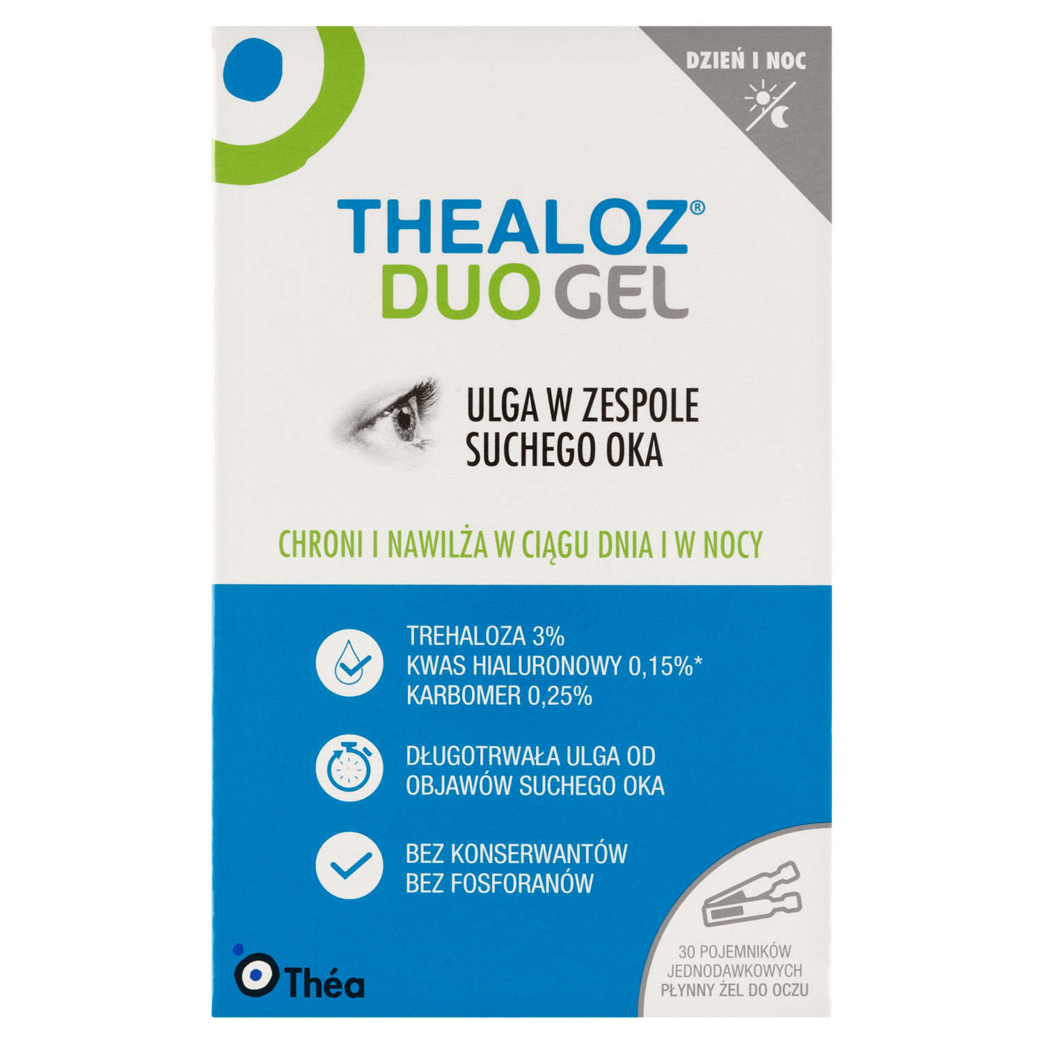 Thealoz Duo Gel, gel lichid pentru ochi, 0,4 g x 30 recipiente monodose