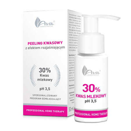 Ava, peeling cu efect de iluminare, acid lactic 30%, 50 ml